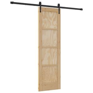 vidaXL Schuifdeur ORKDAL 61 x 198,5 cm Massief grenenhout