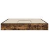vidaXL Ottoman Bedframe met opslag Gerookte Eik 203 x 160 x 25 cm