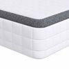 vidaXL Matras Medium zacht 100 x 200 cm Wit en Grijs