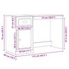 vidaXL Bureau met lade Oud Hout 50 x 115 x 75 cm Bewerkt hout