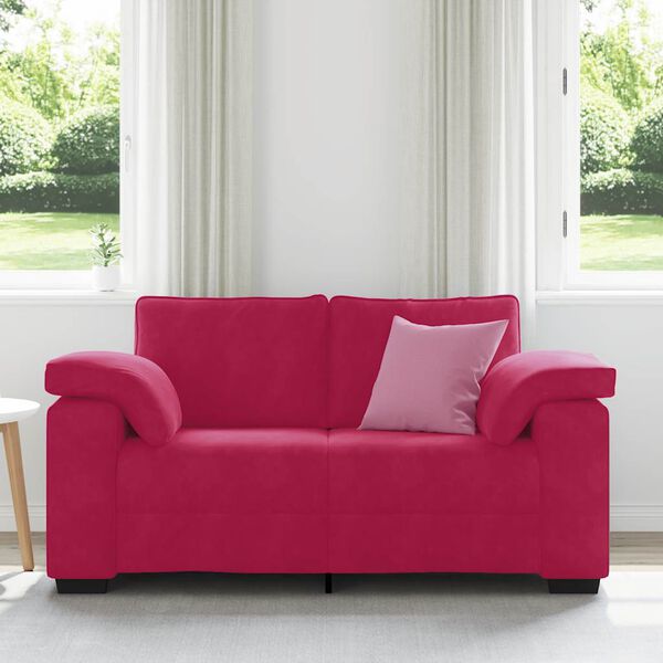 vidaXL Loveseat Sofa Wijnrood 160x77x82 cm Fluweel