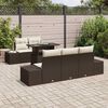 vidaXL Tuin Sofa Set met kussen met opslag 6 pcs Bruin en Crème