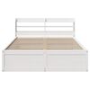 vidaXL Bedframe met hoofdbord massief grenenhout wit 120x200 cm