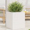 vidaXL Plantenbak 40x40x46 cm massief grenenhout wit