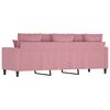 vidaXL Driezitsbank 180 cm fluweel roze
