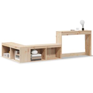 vidaXL Nachtkastje met bureau 232x122x75 cm massief grenenhout