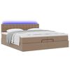 vidaXL Ottoman bed met matrassen en LED's 200x200cm kunstleer