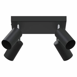 vidaXL Plafondspot met schijnwerpers Zwart 26 x 26 x 16 cm Metaal
