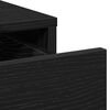 vidaXL Plafondtafel met lade 2 pcs Zwart 40 x 41 x 75 cm Bewerkt hout