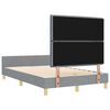 vidaXL Bedframe met hoofdeinde Lichtgrijs 140 x 200 cm Stof