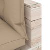 vidaXL 4-delige Loungeset met kussens pallet grenenhout