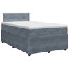 vidaXL Boxspringbed met matras Donkergrijs 120 x 190 cm Fluweel