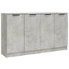 vidaXL Dressoirs 2 st 60x30x70 cm bewerkt hout betongrijs