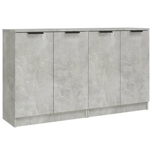 vidaXL Dressoirs 2 st 60x30x70 cm bewerkt hout betongrijs