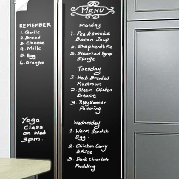 WALPLUS Krijtbord decoratiesticker 200x45 cm zwart