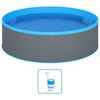 vidaXL Splasher pool met hangende skimmer en pomp 350x90 cm grijs