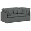 vidaXL Modulaire bank met kussens stof donkergrijs