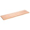 vidaXL Wastafelblad 180x50x(2-4) cm behandeld massief hout lichtbruin