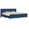 vidaXL Bedframe met matras met hoofdeinde Blauw 200 x 200 cm Stof