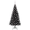 vidaXL Kerstboom met 300 LED met standaard Zwart 210 cm PVC