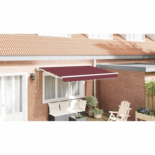 vidaXL Zijde Frame Bordeauxrood 300 x 200 cm Polyester met PU-coating