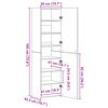 vidaXL Hoge kast 2 pcs Artisan Eiken 50 x 42,5 x 185 cm
