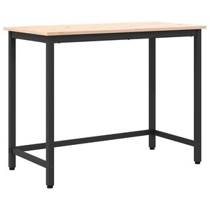 vidaXL Tafel Naturel 100 x 50 x 77 cm Engineered hout en staal