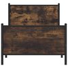 vidaXL Bedframe zonder matras metaal gerookt eikenkleurig 80x200 cm