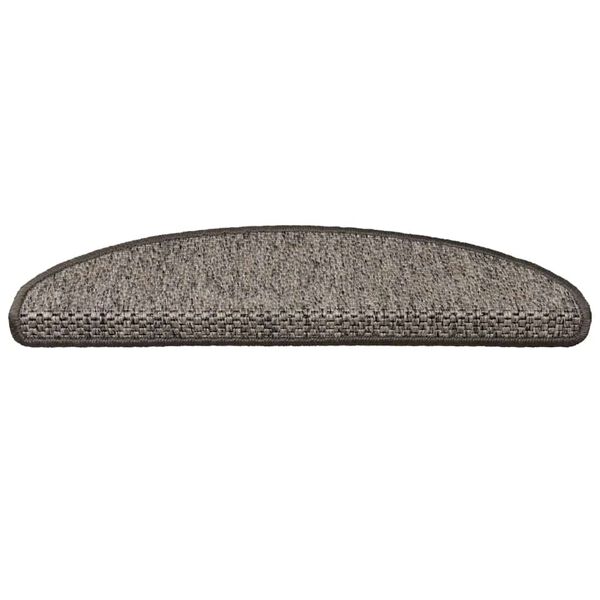 vidaXL Trapmatten zelfklevend 15 st sisal-look 65x21x4 cm grijs-beige