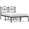 vidaXL Bedframe met hoofdbord metaal zwart 120x190 cm