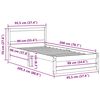 vidaXL Bedframe met hoofdeinde Wasbruin 90 x 200 cm Massief grenenhout