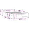 vidaXL Bedframe massief hout wit 140x190 cm