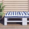 vidaXL Palletkussen gestreept 70x70x12 cm stof blauw en wit