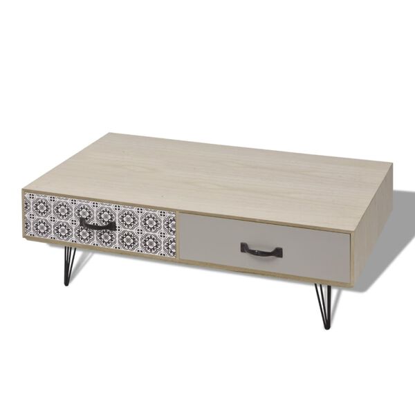 vidaXL Salontafel 100x60x35 cm beige