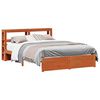 vidaXL Bedframe met hoofdeinde Wasbruin 120 x 200 cm Massief Vurenhout