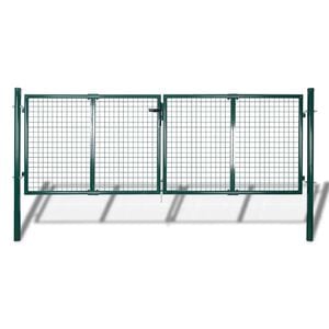vidaXL Hekpoort staal 300x100 cm groen
