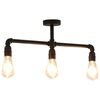 vidaXL Plafondlamp 3xE27 zwart