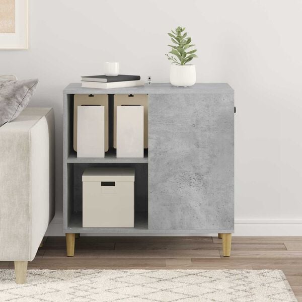 vidaXL Kattenhuis Beton 72 x 42,5 x 70 cm Bewerkt hout