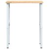 vidaXL Werkbank 80x60x(71,5-98) cm massief eikenhout