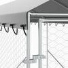 vidaXL Hondenkennel met dak 2x6x2,5 m gegalvaniseerd staal zilver