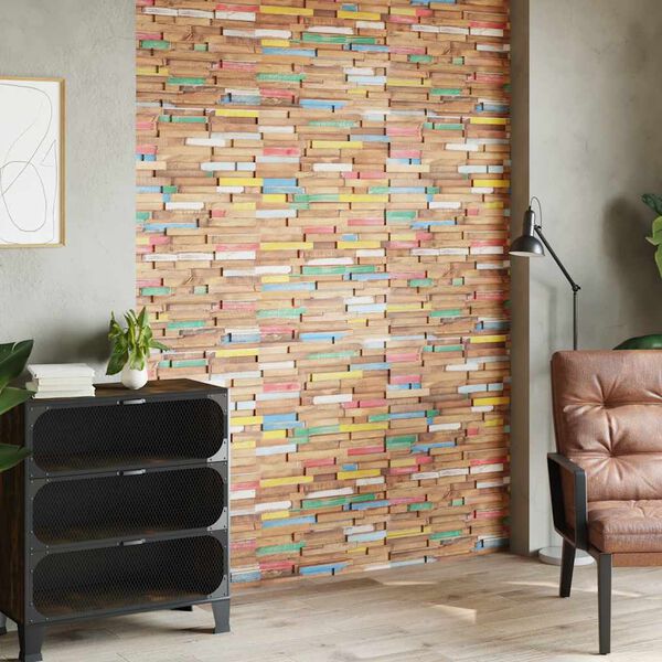 vidaXL Wandpanelen 10 st 1,03 m² massief teakhout