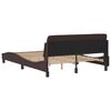 vidaXL Bedframe "Dover" stof donkerbruin 140x190 cm