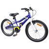 vidaXL Kinderfiets 24 Inch voor 8-12 jaar oud Blauw Wit