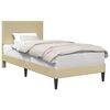 vidaXL Bedframe Lichtgroen Grijs 100 x 200 cm Katoen Stof