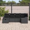 vidaXL Bankstel met kussen 7 pcs poly rattan
