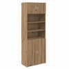vidaXL Opbergkast Artisan Eiken 80 x 42,5 x 225 cm Bewerkt hout
