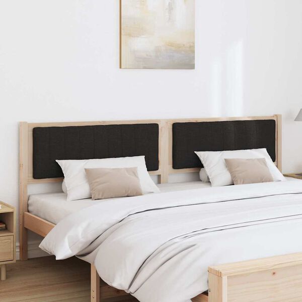 vidaXL Gestoffeerd hoofdbord Bruin 200 cm Massief grenenhout