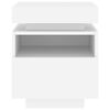 vidaXL Nachtkastjes met LED-verlichting 2 st 40x39x48,5 cm wit