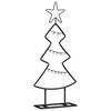 vidaXL Metalen kerstboom Zwart 60 cm Staal