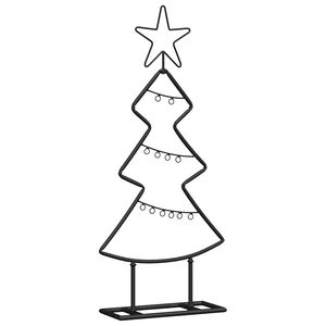 vidaXL Metalen kerstboom Zwart 60 cm Staal